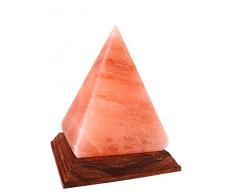 Lámpara de cristal de sal del Himalaya con forma de pirámide (Cristal de sal de excelente calidad)