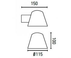 FARO BARCELONA 71366 - Gina Aplique, 35W, Aluminio inyectado, Cristal Transparente, Color Blanco (Bombilla no incluida)