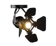 Hobaca® GU10 L19 * W17cm Mini Loft Proyector LED Luces de techo Luz de riel industrial Lámparas retro montadas en la superficie Iluminación para gabinete de exhibición de barra de café pequeña