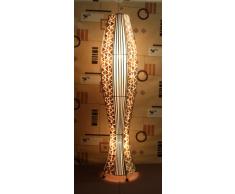 Lámpara de pie asiatica Udon Gold L (LA22-06/GO/L), Decoración luminosa de diseño Bali
