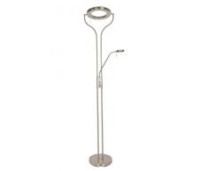 Interfan Lámpara de Pie LED, 18 W, Níquel Satinado