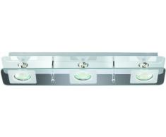 Briloner 3513-038 Super Living - Lámpara de techo (cromo, 3 bombillas LED GU10)