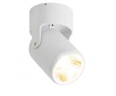 Budbuddy 12W focos led interior lámpara de focos LED barra de focos Orientable luz de techo focos Industrial focos superficie regulable Salón Dormitorio Hall 4000K Aluminio