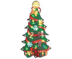 The Benross Christmas Workshop - Figura con luz led (con efectos metálicos), diseño de árbol de Navidad, plastico