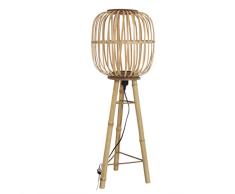 Hogar Deco - Lámpara de pie, bambú, marrón, 87 cm