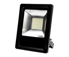 Digilamp 57-FL4-30W-WH-SUPER - Foco exterior extraplano, 30 W, LED, con chip Cree