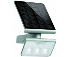 Steinel Xsolar L-S plata - Lámpara Solar LED con 140° detector de movimiento, Potencia de 1,2 Watt, Luminosidad de 150 lm, Panel solar monocristalino, acumulador de litio-hierro 2500 mAh, 671013