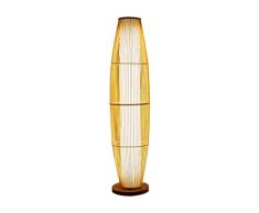 Lámpara de pie Bamboo Wicker Rattan Shade Jarrón Forma Lámparas de pie Accesorio Rústico Asiático Japonés Arte nórdico Luminaria Luminaria Lámparas de pie H130cm Lámparas de pie