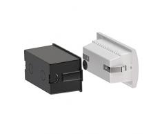 ledscom.de LED lámpara empotrable en la Pared Zibal para el Exterior, Blanca fría, 140x70mm, 4 UDS