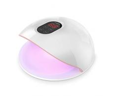 Lámpara de Uñas UV y LED, Secador de Uñas Profesional 36W de Anjou con Pantalla Táctil y Temporizador para el Secado de Esmaltes de Uñas y Gel Uso en la Casa y el Salón (Blanco)
