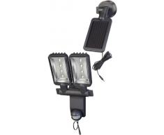 Brennenstuhl Reflector LED Solar Duo Premium Sol SV0805 P1 IP44 con Detector infrarrojo de Movimientos 8xLED 0,5W 320lm Longitud del Cable 4,75m Color Antracita