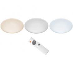 Versátil LED Cielo Estrellado - Lámpara de techo (Diámetro 40 cm, con mando a distancia - Color de luz ajustable/regulable/Función de Luz nocturna - Cuarto de baño Adecuado