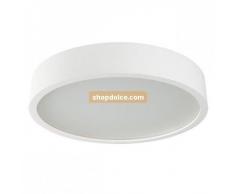 Kanlux Lámpara de Techo Plafón Redondo, Casquillo E27, Color Blanco Mate, Madera de Pared Interno Jasmin-470 w/m