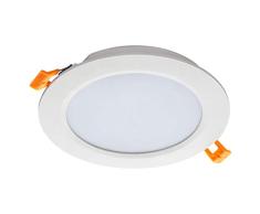 SEBSON Foco LED Empotrable Techo redondo plano 6W 230V 360lm Blanco Cálido 3000K, Driver incluido, Downlight LED Panel Ø118x24mm