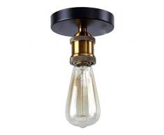 Retro Lámpara de Techo Vintage Barata Plafón Pequeña Luz de Techo cabeza de lámpara roscada bronce Adecuado Corridor Loft Baño Balcón Porche