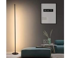 XMYX Lámpara de Pie LED Regulable con Control Remoto, Lámpara de Suelo Minimalista Moderna para Sala de Estar, Dormitorio, Estudio, Oficina, Altura 158 cm, Negro