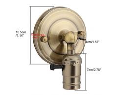 Vintage luz Plana haenge lámpara Pared Casquillo Edison con Twist Interruptor para decoración 220 V E26 E27 Retro Vintage Plafón Adaptador iluminación para Cocina, Schlaraffia fzimme