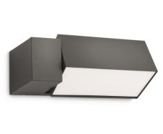 Philips myGarden Border - Aplique de pared, iluminación exterior, luz blanca cálida, 2 bombillas incluidas, casquillo E27, 14 W, IP20, color antracita