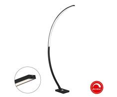 Briloner Leuchten - Lámpara de pie LED, lámpara de suelo, regulable sin etapas, 1950 lumen, metal, 18 W, metal y plástico, negra, 1650 x 750 mm (alto x ancho)
