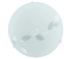 EGLO Mars iluminación de pared Apto para uso en interior Blanco E27 60 W - Lámpara (Cepillado, 1 bombilla(s), 60 W, E27, IP20, Blanco)