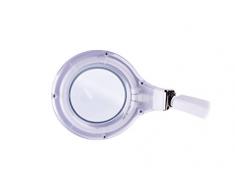 Kemot nar0298, lámpara de taller con lupa, lámpara lupa con luz, 3d con 12d (T4 12 W), cristal, color blanco