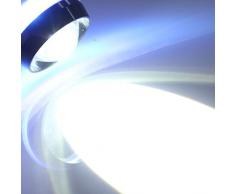 TUINCYN U3 Motor de Moto LED lámpara bombilla faro luces resistente al agua 6000K luz blanca Universal Moto bombilla LED proyector de luz de día (Pack de 2)