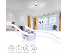 Lixada 2 Ramas Luz de Techo en Forma de Rama Ondulada de Aluminio 12W para Lámpara de Decoración de Sala de Estar de Dormitorio