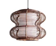 Tradicional forma de cacahuete de ratán natural hecha a mano restaurante lámpara de techo sala de estudio, comedor iluminación lámpara de techo el sudeste de Asia elegante Pedant