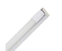 Kit Tubo LED T8 Nano PC 1200mm 18W 130lm/W + Regleta Blanco Neutro 3800K-4200K efectoLED