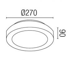 Faro Barcelona Logos 62965 - Logos-1 plafon blanco 1 x e27 20w d270mm