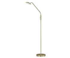 WOFI Lámpara de pie Integriert, 12 W, latón mate, 23 x 23 x 135 cm