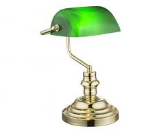 Nostalgie Antiguo Relaxdays Retro Lámpara de mesa lámpara de escritorio lámpara Antique Verde 2491 K