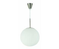 Lámpara colgante con forma de bola de cristal niquelado mate de Globo (1 x 60 W, E27, diámetro de 35 cm, altura de180 cm) (1584)