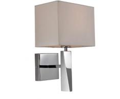 Firstlight Mansion - Lámpara de pared (acero inoxidable pulido, funciona con 1 bombilla de rosca E14 y 40 W), color beige y plateado
