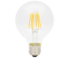 6X E27 Bombillas Vintage Edison G80 6W Bombilla Edison Blanco Cálido 420LM Sustitución del Incandescente LED Retro AC85-265V