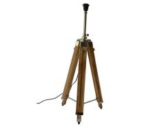 Vintage Classic teca - Lámpara de pie con trípode de madera náutico piso lámpara de decoración para el hogar