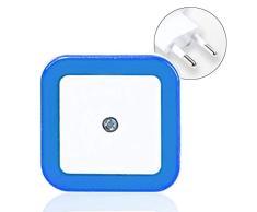 Lámpara de inducción LED inteligente Forma cuadrada Luz de pared Luz de noche Dormitorio Azul