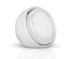 MiniSun – Elegante lámpara de mesa LED - Compacta de alta potencia (12w), portátil y de color blanco