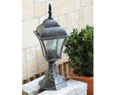 Clásica Lámpara de Pie / Linterna / Iluminación Exterior IP43 / Color de Plata Antigua 8398n