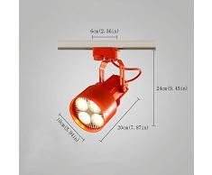 ZHAO YELONG Focos De Techo Industriales Focos Retro Tienda De Ropa Iluminación De Rieles Focos LED Iluminación De Rieles Comerciales Sala De Estar Iluminación De Pared (Color : Red)