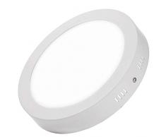 Plafon de Techo LED 20W 2000lm Downlight Circular Φ210mm Blanco Frío 6000k-6500k Panel LED Superficie Iluminacion Para Sala de Estar,Comedor,Dormitorio,Oficina ONSSI LED