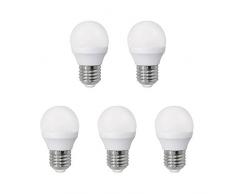 A2BC LED Lighting, Bombilla Esférica con Luz Calida, 6 W, Paquete de 5