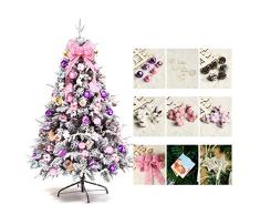 SSBH 1,5 M árbol de Navidad paquete Flocado vestido de árbol de hasta nieve del árbol de árbol con la luz decorativos Ramas Árbol encendido de decoración for el hogar de la boda la celebración de días