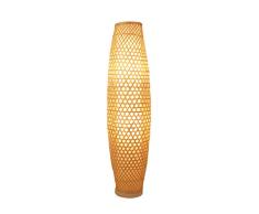 Lámparas de Pie Lámpara Vertical Piso Nuevo Chino Creativo Ratán Sala de Estar Lámpara de pie del sudeste de Asia Retro Tea Room Club Estudio Decoración Rattan Bambú Lámpara de pie (tamaño : 130cm)