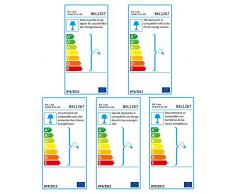 B.K.Licht - Lámpara de techo con 4 Focos ajustables y giratorios para interiores, forma recta en barra, requieren bombilla E27, max. 60 W, 230 V, índice de protección IP20, color negro