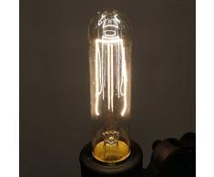 HWAMART TM HL104 40W T30-14 de tungsteno y vidrio Ф3cm / longitud: 13cm bombilla de la vendimia retro pasado de moda Edison E27 220V - vidrio de filamento de tungsteno tubo de bolas lámpara antigua (HL104)