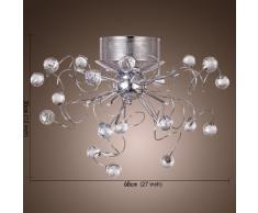 ALFRED Modern araña de cristal con 9 luces (acabado cromado),Techo luz,montaje empotrado,Bedroom, Living Room