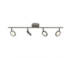 Brilliant g53032/13 plafón 4L, Metal/Plástico, Acero