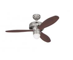 Westinghouse 7865540 - Lámpara con ventilador de techo, diámetro 105 cm, color marrón y niquelado