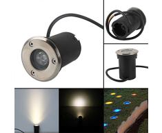 Baode LED Foco Empotrable al Aire Libre 230V 1W IP67 Impermeable Iluminación para Exterior Jardín al Aire libre Césped Terraza